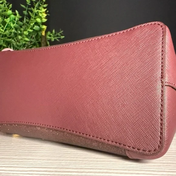 Kate Spade New York Glitter Satchel with Crossbody Strap Deep Nova NWT - Picture 8 of 8